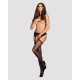 Medias con Liguero Obsessive E30854 Negro S/M/L
