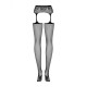 Stockings with Garter Obsessive S307 Black XL/XXL