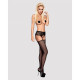 Stockings with Garter Obsessive S307 Black XL/XXL