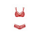Conjunto de Lencería Obsessive 860 Rojo S/M