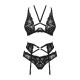 Conjunto de Lencería Obsessive Alessya Negro XS/S