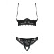 Lace Underwear Set Obsessive Letica Black S/M