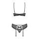 Conjunto de Lencería Obsessive 818-SEG-1 Negro L/XL