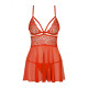 Babydoll Obsessive 838-BAB-3 Red S/M