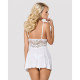 Babydoll Obsessive 810-BAB-1 S/M White