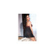 Dressing Gown Chilirose Black Red S/M