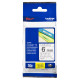 Cinta Laminada para Rotuladoras Brother TZE111 Transparente Negro/Blanco