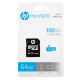 Tarjeta de Memoria Micro SD con Adaptador HP HP-MSDCWAU1-64GB 16 GB 64 GB Clase 10 100 Mb/s