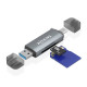 Lector de Tarjetas Externo Aisens ASCR-2AC08-GR Gris