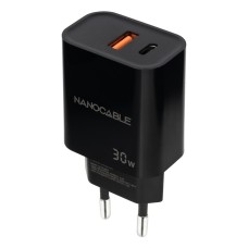 Cargador de Pared NANOCABLE Negro 30 W