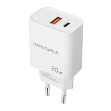 Cargador de Pared NANOCABLE Blanco 20 W
