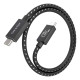 USB-C to USB-C Cable Aisens A156-0866 Black 50 cm