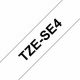 Laminated Tape for Labelling Machines Brother TZE-SE4 Black/White 18mm Security tape