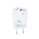 Cargador de Pared TooQ TQWC-QCPD20WT Blanco 20 W USB-C USB-A (1 unidad)