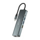 Hub USB Aisens ASUC-5P011-GR Gris Multicolor (1 unidad)
