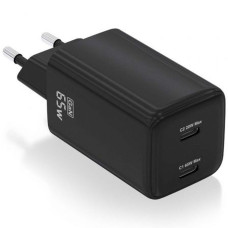 Wall Charger Aisens ASCH-65W2P040-BK Black Multicolour 65 W (1 Unit)