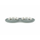 Dog Feeder Trixie Grey Stainless steel Ø 16 cm Double 2 × 0,3 L 47 × 3 × 26 CM