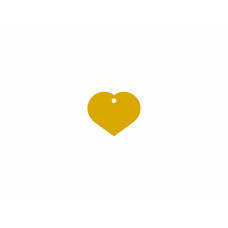 Identification plate Imarc Heart Yellow Golden