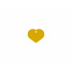Placa identificativa Imarc Heart Amarillo Dorado
