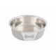 Comedero para Perro Trixie Blanco Gris Silicona Acero Inoxidable 1,4 L