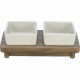 Dog Feeder Trixie CityStyle Brown Grey Ceramic Silicone MDF Wood 2 x 400 ml