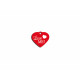 Placa identificativa Imarc Heart Rojo