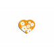 Placa identificativa Imarc Heart Amarillo Naranja