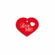 Placa identificativa Imarc Heart Rojo