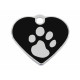 Placa identificativa Imarc Heart Negro Plateado