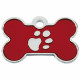 Placa identificativa Imarc Bone Rojo Plateado