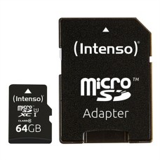 Tarjeta de Memoria Micro SD con Adaptador INTENSO 34234 UHS-I XC Premium Negro