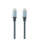 Cable USB-C NANOCABLE 10.01.4103-COMB 3 m Negro/Gris