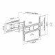 Soporte de Pared TooQ SOPORTE GIRATORIO E INCLINABLE LP6270TN-B 37