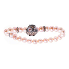 Ladies'Bracelet Lancaster JLA-BR-OWL-4-PE Brown Orange Zircons Sterling silver 16 mm
