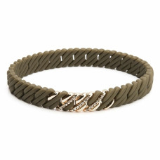 Pulsera Mujer TheRubz 15-100-362 Dorado Acero Inoxidable Verde Silicona (Talla única)
