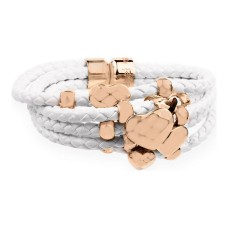 Pulsera Mujer Folli Follie 3B1T003RCW Blanco Plata de ley (7 cm)