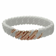 Bracelet TheRubz 100408 White Pink Silicone Stainless steel Steel/Silicone (15 mm)