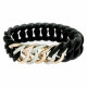 Pulsera TheRubz 100178 Negro Gris Silicona Acero Inoxidable Acero/Silicona