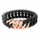 Pulsera TheRubz 100175 Negro Rosa Silicona Acero Inoxidable Rosado Acero/Silicona