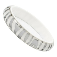 Ladies'Bracelet Folli Follie 3B0A062W White Resin (6,5 cm)