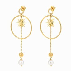 Ladies'Earrings Folli Follie 3E19S130YW (7,3 cm)