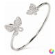 Bracelet Folli Follie Butterflies Sterling silver (Ø 55 mm)