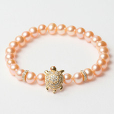 Ladies'Bracelet Lancaster JLA-BR-TURTLE-6-PE Golden Orange Sterling silver 16 mm