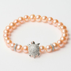 Ladies'Bracelet Lancaster JLA-BR-TURTLE-1-PE Silver Orange Sterling silver 16 mm