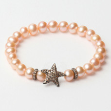 Pulsera Mujer Lancaster JLA-BR-STAR-4-PE Marrón Naranja Plata de ley 16 mm