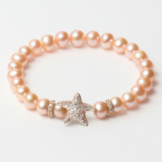 Pulsera Mujer Lancaster JLA-BR-STAR-2-PE Naranja Plata de ley 16 mm Rosado
