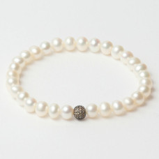 Ladies'Bracelet Lancaster JLA-BR-SB-4-WH Brown White Sterling silver 16 mm