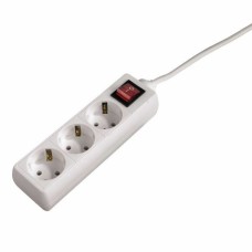 Schuko 3 Way Multi-socket Adapter Hama Technics 00030382 White