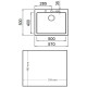 Sink with One Basin Teka Forsquare 50.40 TG White