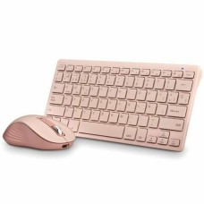 Teclado y Ratón NGS FANTASYKITPINK Qwerty Español Rosa
